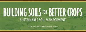 Building Soils for Better Crops- sustainable soil management guide cover.